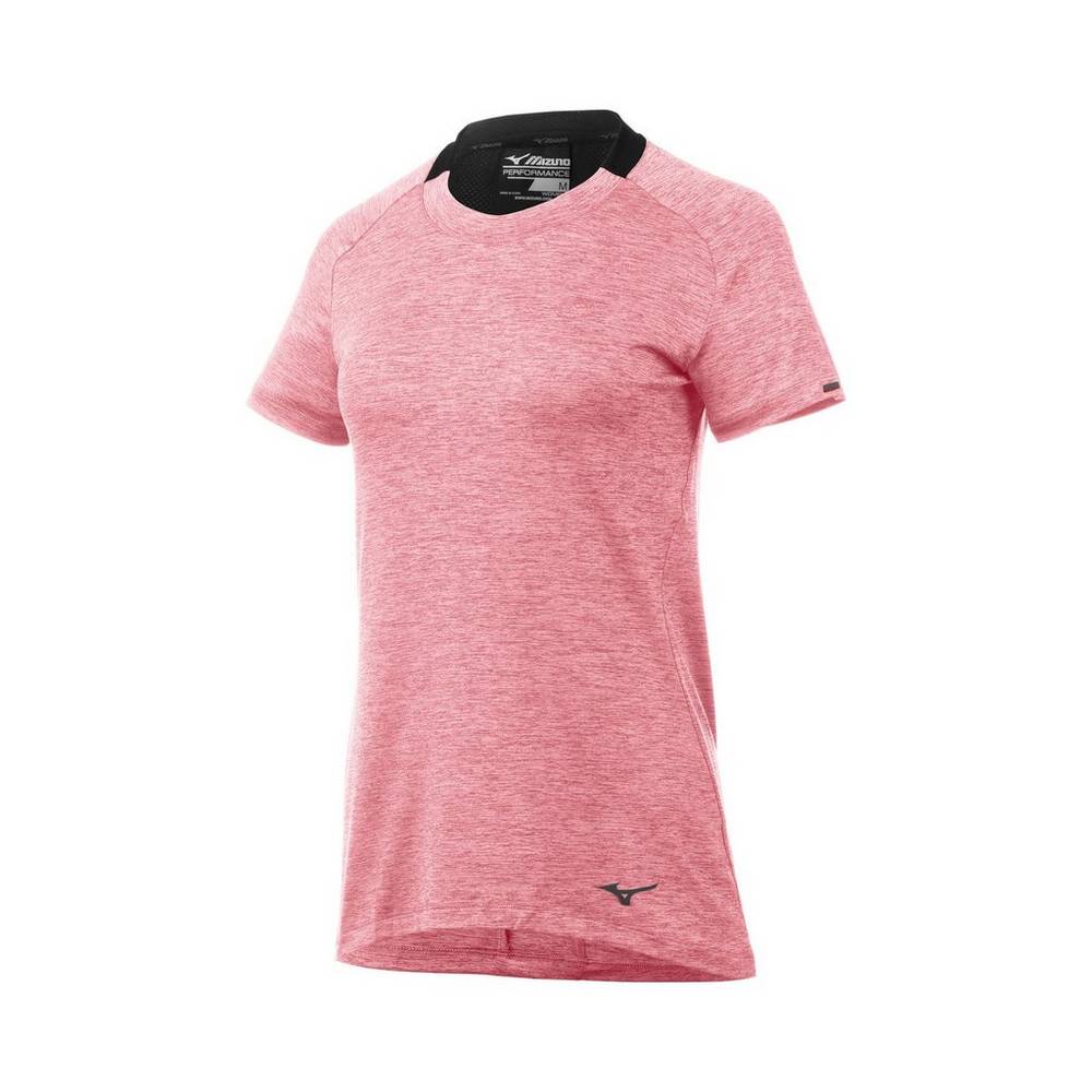 Damske Tričko Mizuno Alpha Short Sleeve Ruzove/Čierne Vypredaj OYZH16725
